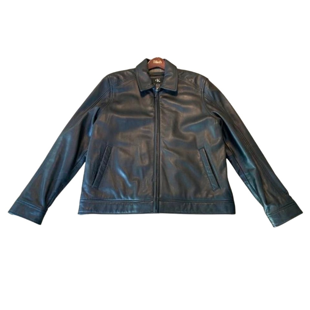 Calvin Klein Men’s Black Leather Jacket